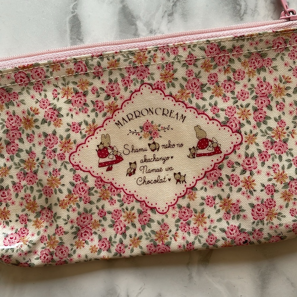 Vintage SANRIO - Marron Cream 1993 pencil pouch bag MADE IN JAPAN